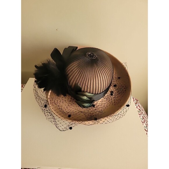 Vintage David M Tan Wool Hat Costume Cosplay Preppy main image 9